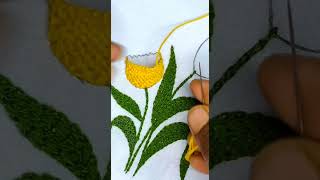 Amazing 3D Flower Embroidery Work by Hand  Stitch Embroidery Designs [upl. by Attenrev]