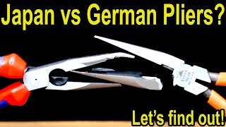 Japan vs German Pliers LONG NOSE Knipex Vampliers Klein Fujiya Irwin Kobalt Needle Nose [upl. by Asserak]