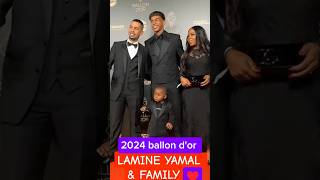 Lamine Yamal in Ballon dor 2024 with his family shorts viralvideo [upl. by Eidualc349]