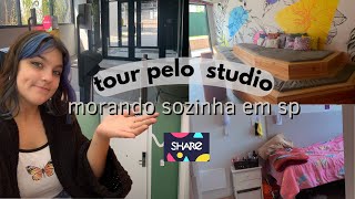 MUDEI DE APARTAMENTO NO SHARE  TOUR PELO STUDIO  MOTIVOS DA MUDANÇA [upl. by Nirb]