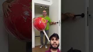 Lollipop eating show game hi1mviews balloon funny amazingmillionviews comedy memes vfx [upl. by Ardnaxela]