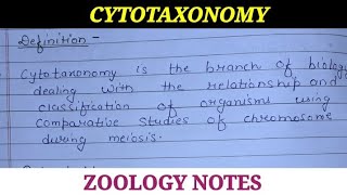 CYTOTAXONOMY [upl. by Varhol]