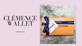 UNBOXING LOUIS VUITTON CLEMENCE WALLET [upl. by Natalina]