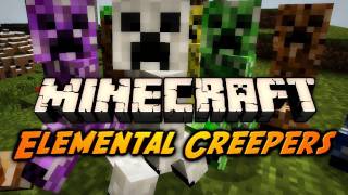 Minecraft Mod Review ELEMENTAL CREEPERS MOD [upl. by Haroun]