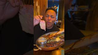 The BIGGEST Tomahawk Steak in Los Angeles foodie losangeles restaurant foodvlog mukbang food [upl. by Llirrem]