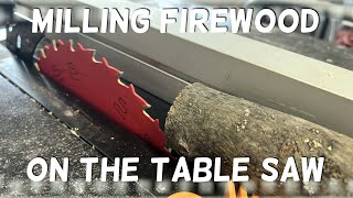 Milling firewood on the table saw [upl. by Erleena573]