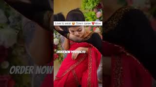 Embroidery work ready made saree gown in 10 seconds order now Instagram trending viral searches jo [upl. by Aprile]