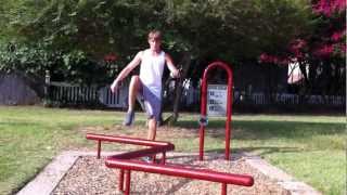 Beam Jump  Stovall Park Fitness Trail [upl. by Aikmat730]