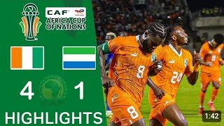 Ivory Coast 🆚 Sierra Leone 41 All Highlights And Goals [upl. by Negroj873]