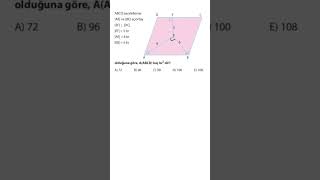 Paralelkenar Soru Örneği 18 yks tyt ayt shorts geometri matematik paralelkenar kpss [upl. by Catrina385]