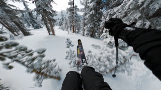 Rock Drops and Pow at Mammoth Mountain  POV [upl. by Eadrahs]