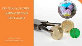 Flower on a Coin Lampwork Bead Tutorial Soft Glass [upl. by Neerroc925]