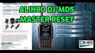 ALINCO DJMD5 MasterFULL Reset remember to back up first [upl. by Raman]