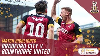 MATCH HIGHLIGHTS Bradford City 20 Scunthorpe United [upl. by Sadonia]