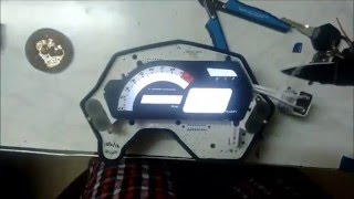 Speedometer LCD backlight colour change in Yamaha FZ [upl. by Roye]