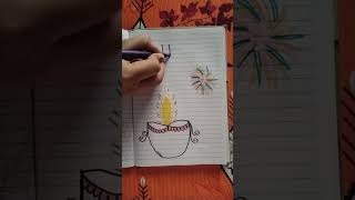 Greeting card  Diwali 🎇🪔  Create Avenue  shorts art [upl. by Drida]