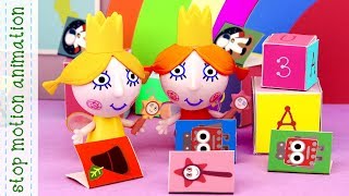 Daisy and Poppy go to the playgroup Ben amp Hollys Little Kingdom toys Stop motion animation [upl. by Sualakcin790]