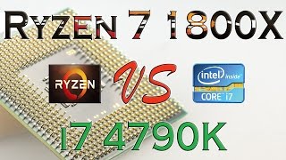 RYZEN 7 1800X vs i7 4790K  BENCHMARKS  GAMING TESTS REVIEW AND COMPARISON  Ryzen vs Haswell [upl. by Wilma674]