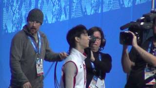 Sochi 2014 Yuzuru Hanyu before mens flower ceremony 00724 [upl. by Yenobe]