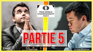 SchachWM 2023 Ian Nepomniachtchi vs Ding Liren  Partie 5 [upl. by Armando]