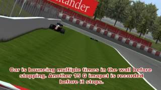 Alonso Barcellona Crash [upl. by Yrojram]