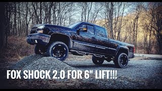 Installed Fox 20 Shocks on my 6quot lifted 04 Silverado 1500 [upl. by Blum]