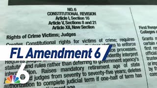 Floridas Amendment 6 on Rights for Crime Victims  NBC 6 [upl. by Gerrard780]