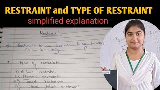 Restraint and Type of restraint in hindi  restraint in pediatric [upl. by Farmelo]