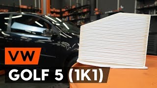 Cum se înlocuiește filtru polen  filtru habitaclu pe VW GOLF 5 1K1 TUTORIAL AUTODOC [upl. by Ennirok]