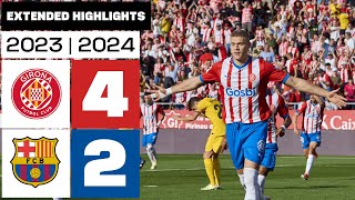 GIRONA FC 4  2 FC BARCELONA 20232024  RESUMEN ampliado [upl. by Milano]