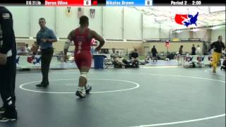 University Natls FS 96 KG  2115 lbs Deron Winn vs Nikolas Brown [upl. by Adoh111]