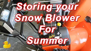 ARIENS Deluxe 28 Snow Blower  Long Term Storage  Step by step how to [upl. by Nahum]