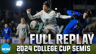 North Carolina vs Duke 2024 NCAA Womens College Cup semifinals  FULL REPLAY [upl. by Colvert]