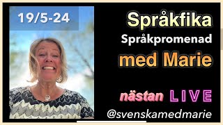 Språkpromenad med språkfika 1952024  Lär dig svenska svenskamedmarie [upl. by Spurgeon]