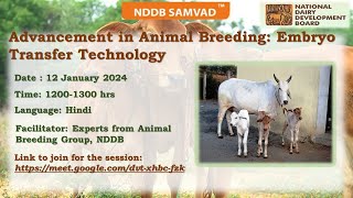 NDDB Samvad Advancement in Animal Breeding Embryo Transfer Technology [upl. by Eelanej]