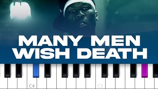 50 Cent  Many Men Wish Death piano tutorial [upl. by Bartlet]