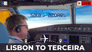 Lisbon to Terceira Lajes Airport with Sata Air Azores Airlines [upl. by Anirdna]