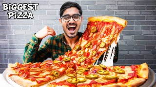 I Ate Biggest Pizza Slice In The World Pizza Eating Challenge [upl. by Htial]