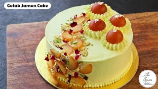 No Oven Gulab Jamun Cake  Gulab Jamun amp Cake Recipe  Gits Gulab Jamun Cake  The Terrace Kitchen [upl. by Worsham96]