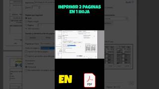 Como imprimir 2 páginas en 1 hoja en PDF ✅️✅️ [upl. by Nylarad]