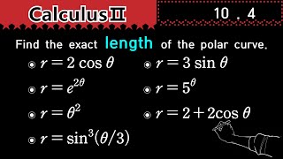 C104】 극좌표 곡선의 길이 구하기 Length of the polar curve [upl. by Nisen14]