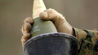 Marines Setup amp Fire The Powerful M252 Mortar [upl. by Llenrub]