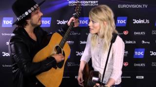 Video Snack The Common Linnets unplugged performance of Calm After The Storm The Netherlands [upl. by Atoiganap]