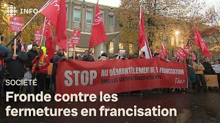 Fronde contre les fermetures en francisation  Dabord linfo [upl. by Spatz]