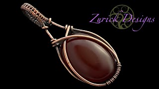 Wire Wrapping Tutorial Simple Wire Wrapped Cabochon Pendant Great For Beginners [upl. by Aynahs527]