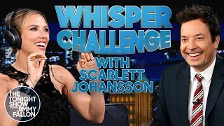 Whisper Challenge with Scarlett Johansson  The Tonight Show Starring Jimmy Fallon [upl. by Meris]