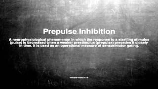 Medical vocabulary What does Prepulse Inhibition mean [upl. by Orji]