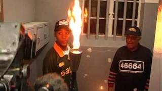 Inside Nelson Mandelas prison cell on Robben Island  18July 2005 [upl. by Esemaj]