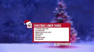 Christmas Lower Thirds  After Effects Project [upl. by Ayik]