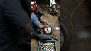 Front tire changed workshop [upl. by Eiruam]